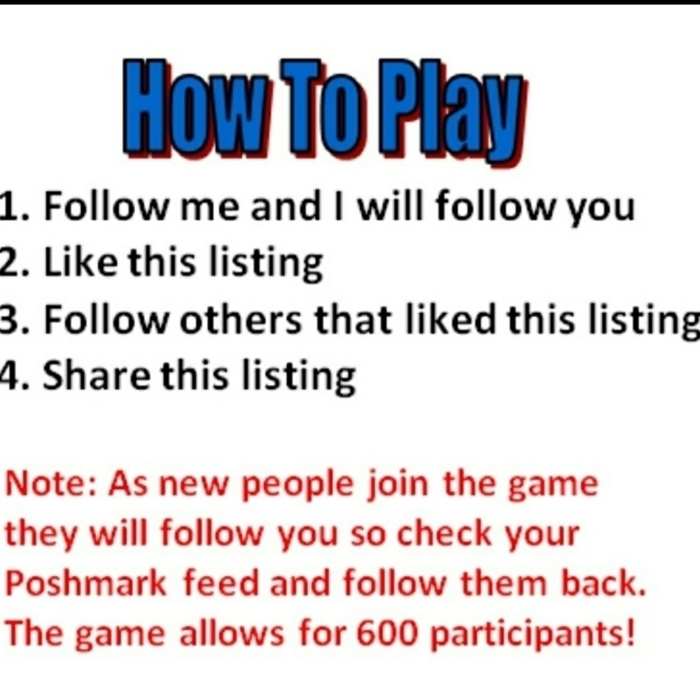 "THE follow game" come play! like,Share & follow - Picture 2 of 3